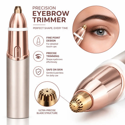 Lumera Brow & Glow™ | 2-in-1 Facial Hair & Eyebrow Trimmer